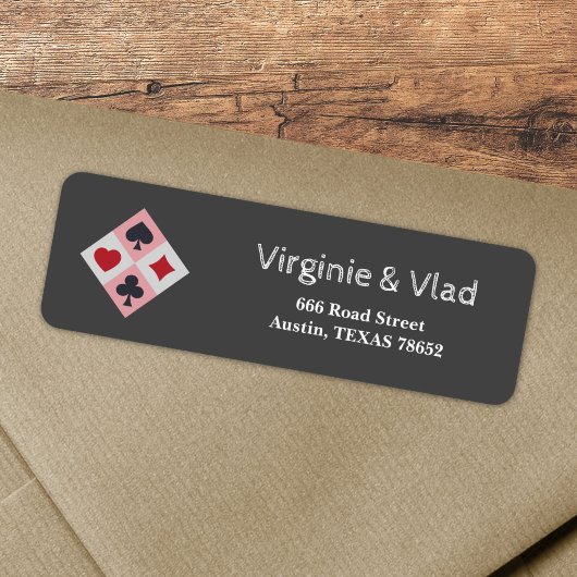 ヴィンテージトランプカラー差出人住所ラベル ラベル