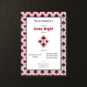 ヴィンテージトランプカラー、カードゲーム招待状 招待状