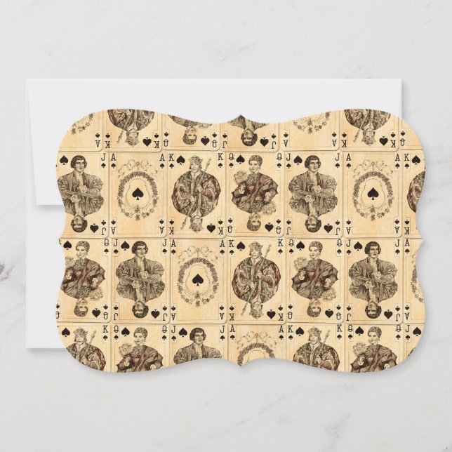 ヴィンテージトランプコラージエースクイーンキングジャック (正面)