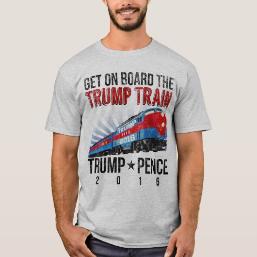 ヴィンテージトランプペンス2016ドナルドトランプトレイン Tシャツ (正面)