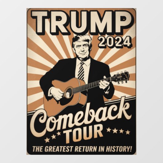 ヴィンテージトランプ2024ロックカムバックツアー ウィンドウサイン (シート)