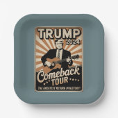 ヴィンテージトランプ2024ロックカムバックツアー ペーパープレート (正面)