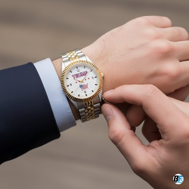 ヴィンテージトランプ5つ星フラッグミニマリストNo1 腕時計 (クリエイターアップロード済み)