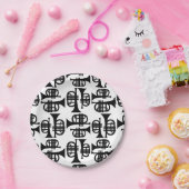 ヴィンテージトランペカスタムットの背景色 ペーパープレート (パーティー)