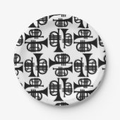 ヴィンテージトランペカスタムットの背景色 ペーパープレート (正面)