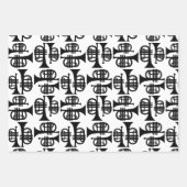 ヴィンテージトランペカスタムットの背景色 ラッピングペーパーシート (正面3)