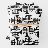 ヴィンテージトランペカスタムットの背景色 ラッピングペーパーシート (インサイチュ)