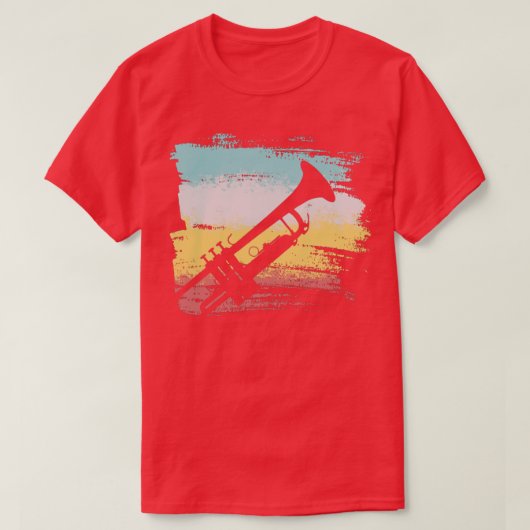 ヴィンテージトランペット奏者 Tシャツ (デザイン正面)