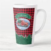 ヴィンテージトラ素朴ックバッファロープレイドモノグラム名 カフェラテマグ (右)