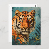 ヴィンテージトラ：ノス威厳のあるタルジア ポストカード (正面/裏面)