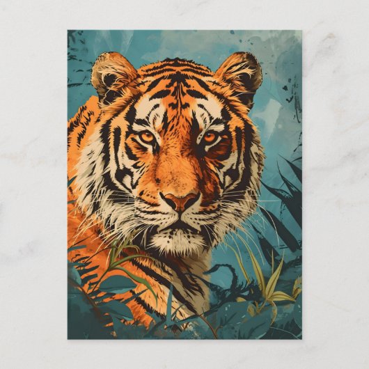 ヴィンテージトラ：ノス威厳のあるタルジア ポストカード (正面)