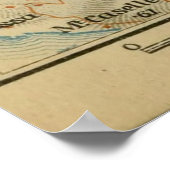 ヴィンテージトリエステのイタリアの地図(1911) ポスター (角)