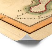 ヴィンテージトリニダードの地図（1912年） ポスター (角)