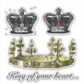 ヴィンテージトリプルクラウズビニールノートパソコンステッカー シール (正面)