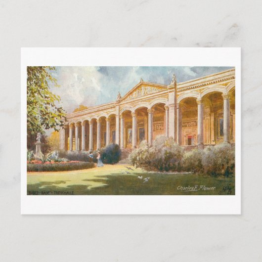 ヴィンテージトリンコールのドイツのバーデンバーデンに ポストカード (正面)