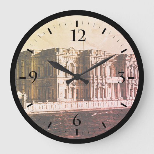 ヴィンテージトルキースタンブールベイラーベイパレスラージCl ラージ壁時計 (正面)