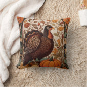 ヴィンテージトルコとカボチャの秋 クッション (ブランケット)