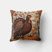 ヴィンテージトルコとカボチャの秋 クッション (裏面)