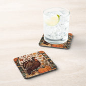 ヴィンテージトルコとカボチャの秋 コースター (右側)