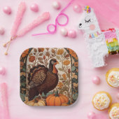 ヴィンテージトルコとカボチャの秋 ペーパープレート (パーティー)