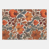ヴィンテージトルコとカボチャの秋 ラッピングペーパーシート (正面2)