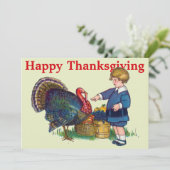 ヴィンテージトルコと子供の感謝祭 シーズンカード (スタンド正面)