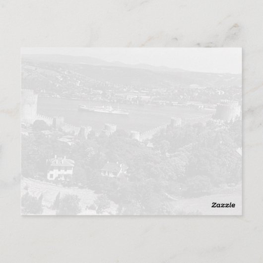 ヴィンテージトルコのイスタンブールボスポラス要塞 ポストカード (裏面)