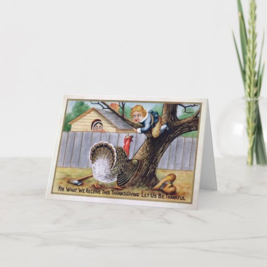 ヴィンテージトルコの感謝祭カード シーズンカード (正面)