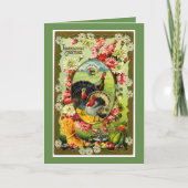 ヴィンテージトルコ感謝祭の挨拶 シーズンカード (正面)