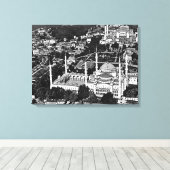 ヴィンテージトルコIstanbulブルーモスクの概要 キャンバスプリント (インサイチュ (ウッドフロア))