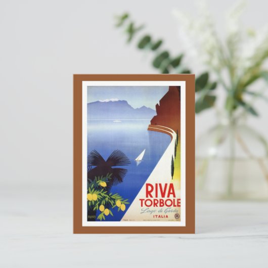 ヴィンテージトルボレリヴァレイクガルダイタリアン旅行 ポストカード (スタンド正面)