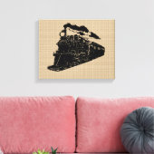 ヴィンテージトレインのキャンバス キャンバスプリント (インサイチュ (リビング))