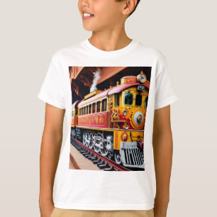 "ヴィンテージトレイングラフィックTシャツ – クラシックRail Road Tシャツ