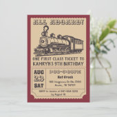 ヴィンテージトレインバーサデーパーティー 招待状 (スタンド正面)