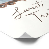 ヴィンテージトレインバースデーパーティースイーツトリートサイン ポスター (角)