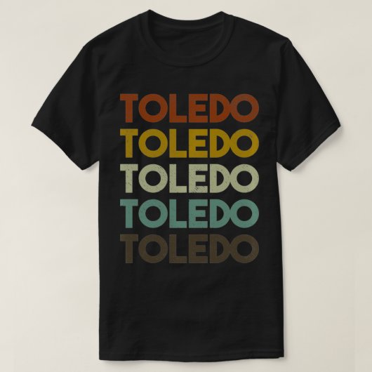 ヴィンテージトレドオハイオ80年代スタイルプルオーバー Tシャツ (デザイン正面)