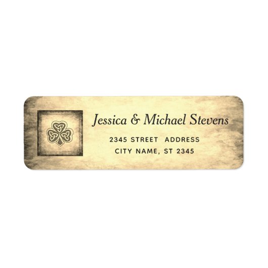 ヴィンテージトレンディーグランジアイリッシュシャムロックラベル ラベル (正面)