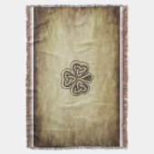 ヴィンテージトレンディーグランジアイリッシュシャームロック スローブランケット (正面縦)