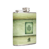 ヴィンテージトレンディーグランジアイリッシュシャームロック フラスク (右)