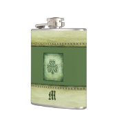 ヴィンテージトレンディーグランジアイリッシュシャームロック フラスク (左)