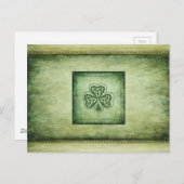 ヴィンテージトレンディーグランジアイリッシュシャームロック ポストカード (正面/裏面)