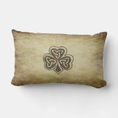 ヴィンテージトレンディーグランジアイリッシュシャームロック ランバークッション (裏面)