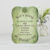 ヴィンテージトレンディーグランジアイリッシュシャームロック 招待状 (スタンド正面)