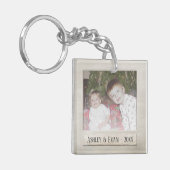 ヴィンテージトレンディーフォトフレーム(1枚の写真) キーホルダー (正面左)