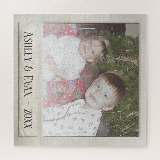 ヴィンテージトレンディーフォトフレーム（1枚の写真） ジグソーパズル (横)