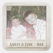 ヴィンテージトレンディーフォトフレーム（1枚の写真） スクエアシール (正面)