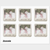 ヴィンテージトレンディーフォトフレーム（1枚の写真） スクエアシール (シート)