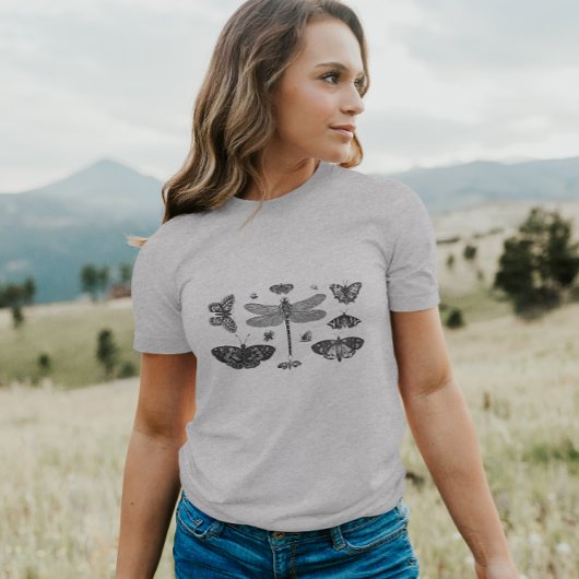 ヴィンテージトレンディー蝶ドラゴンフライビーサマー Tシャツ