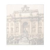 ヴィンテージトレヴィ噴水，ローマ，ラツィオ，イタリア ノートパッド (正面)