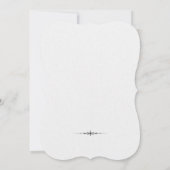 ヴィンテージトレーサリーシンプルミニマ結婚リスト 招待状 (裏面)